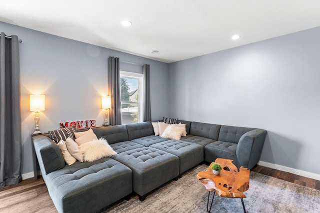 1174 139th St E, Rosemount, MN 55068 - living area featuring wood finished floors and recessed lighting