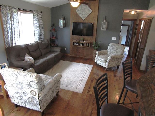 1103 15th St, Montevideo, MN 56265 - living room with wood finished floors and ceiling fan