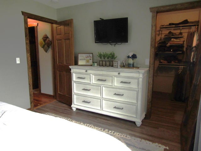 1103 15th St, Montevideo, MN 56265 - bedroom with a spacious closet, wood finished floors, and a closet