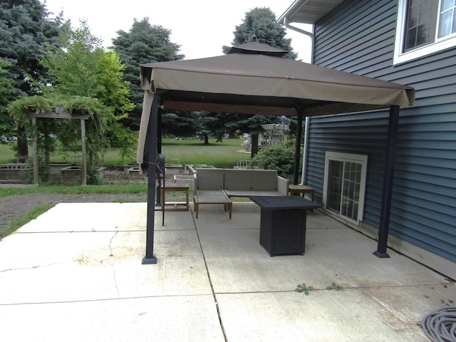 1103 15th St, Montevideo, MN 56265 - view of patio / terrace featuring a gazebo and an outdoor hangout area