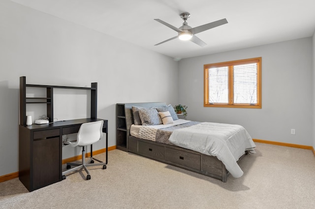 577 Park Ln, Orono, MN 55356 - carpeted bedroom featuring an office area and a ceiling fan