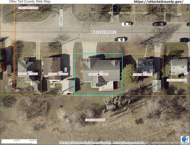 915 Stanton Ave, Fergus Falls, MN 56537 - aerial view of property's location
