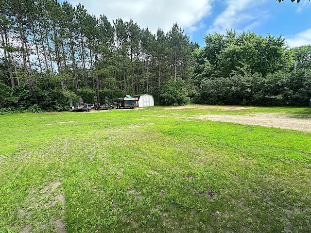 8180 Diane St, Circle Pines, MN 55014 - view of green lawn with a storage shed
