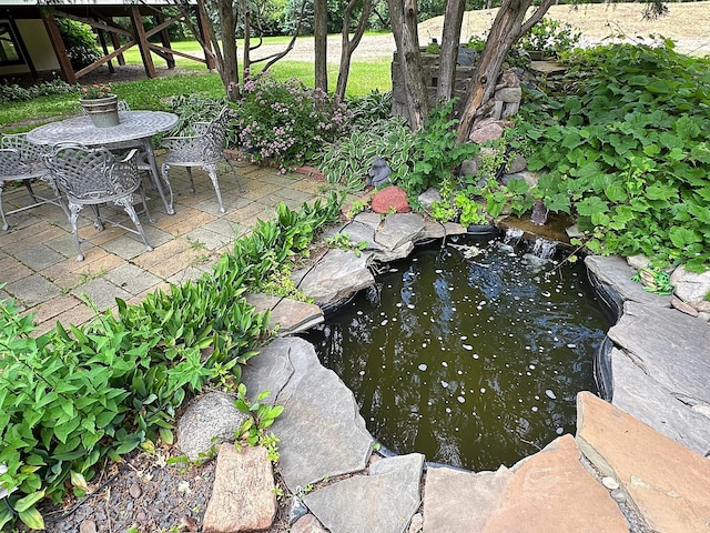 8180 Diane St, Circle Pines, MN 55014 - exterior view of a garden pond