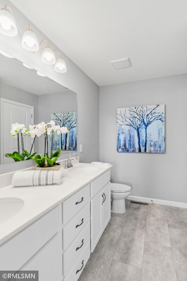 1013 2nd St NW, Delano, MN 55328 - bathroom featuring double vanity and toilet