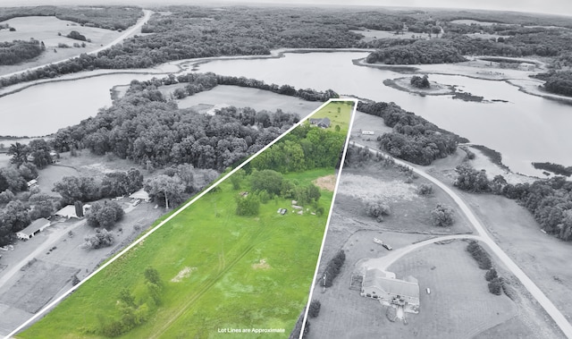 24718 Elbow Rd, Pelican Rapids, MN 56572 - aerial view of property's location with a large body of water and property parcel outlined