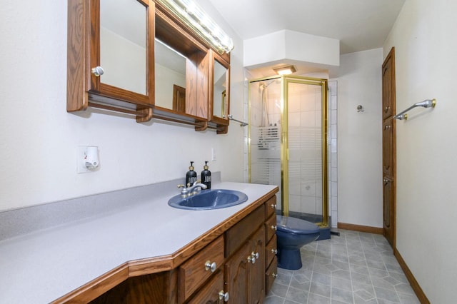 W224S9735 Big Bend Dr, Vernon, WI 53103 - bathroom featuring vanity and a shower stall