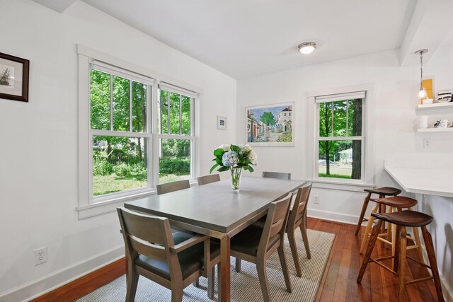 3815 Deephaven Ave, Deephaven, MN 55391 - dining room with dark wood-style floors and baseboards