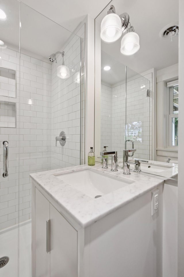 3815 Deephaven Ave, Deephaven, MN 55391 - bathroom featuring a shower stall and vanity