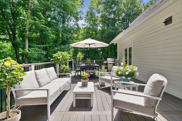 3815 Deephaven Ave, Deephaven, MN 55391 - deck featuring outdoor dining space and an outdoor hangout area