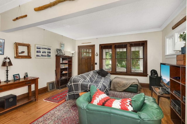 1914 Grand Ave, Saint Paul, MN 55105 - living room with wood finished floors and ornamental molding