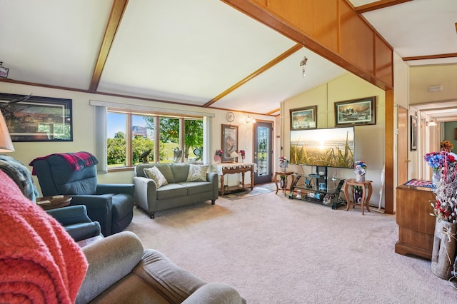 2160 35th Ave, Alden Twp, WI 54026 - living area featuring carpet and ornamental molding
