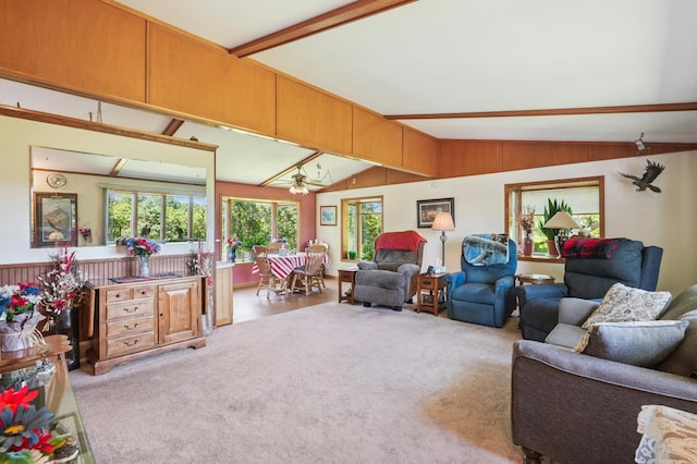 2160 35th Ave, Alden Twp, WI 54026 - carpeted living area with a ceiling fan