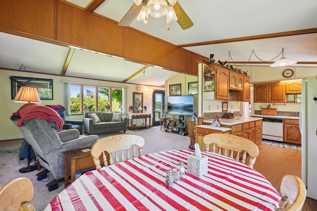 2160 35th Ave, Alden Twp, WI 54026 - dining area featuring ceiling fan