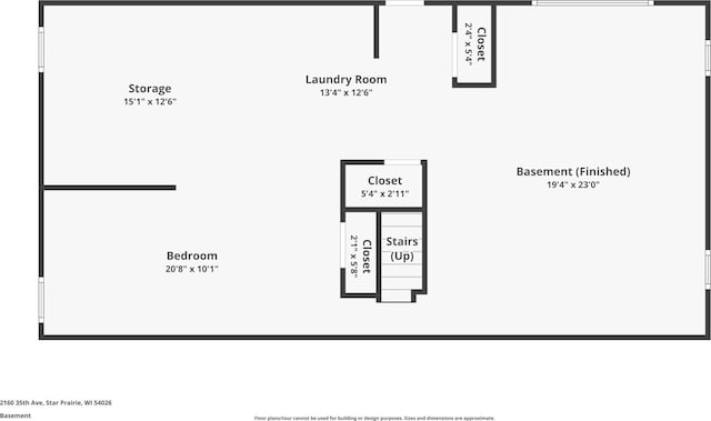 2160 35th Ave, Alden Twp, WI 54026 - view of property floor plan