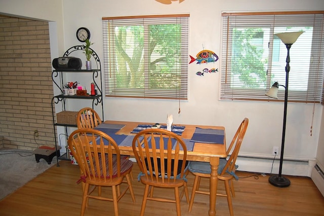 1445 Ottawa Ave S, Golden Valley, MN 55416 - dining area with wood finished floors and baseboard heating