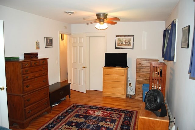 1445 Ottawa Ave S, Golden Valley, MN 55416 - bedroom with wood finished floors and ceiling fan