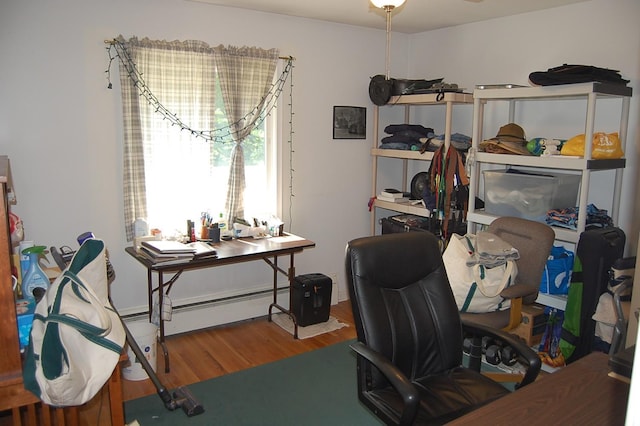 1445 Ottawa Ave S, Golden Valley, MN 55416 - home office with wood finished floors and baseboard heating