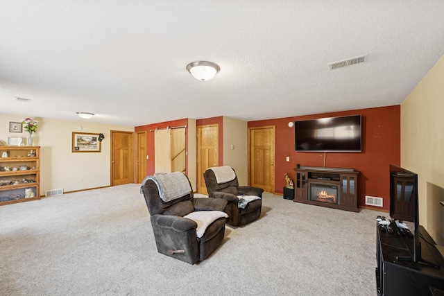 24482 18th Ave, Saint Augusta, MN 56301 - carpeted living room with a glass covered fireplace