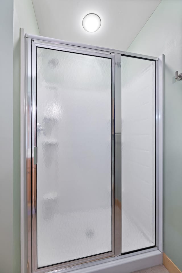 317 Groveland Ave Unit 106, Minneapolis, MN 55403 - bathroom with a stall shower and baseboards