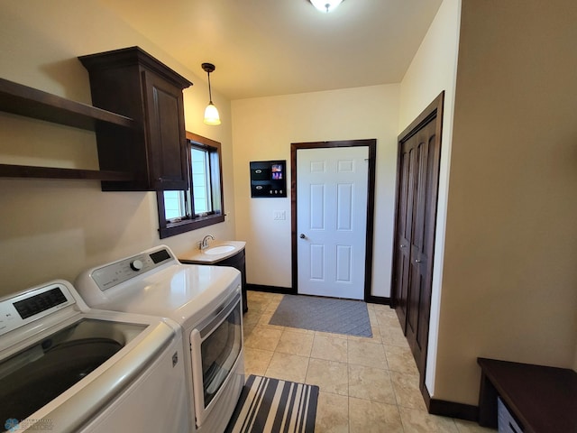 11003 Eagles Nest Ct, Audubon, MN 56511 - laundry room with independent washer and dryer and light tile patterned floors