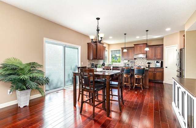 6274 Zircon Ln N, Maple Grove, MN 55311 - dining room featuring dark wood-style floors and recessed lighting