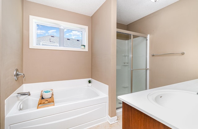 6274 Zircon Ln N, Maple Grove, MN 55311 - full bathroom featuring a shower stall, a bath, and vanity