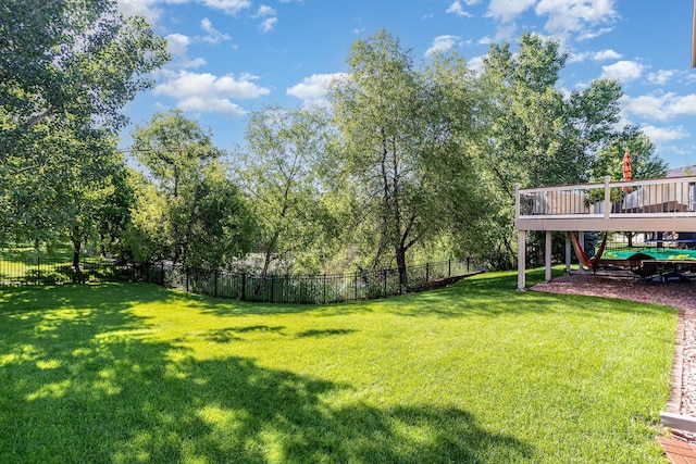6274 Zircon Ln N, Maple Grove, MN 55311 - fenced backyard featuring a wooden deck