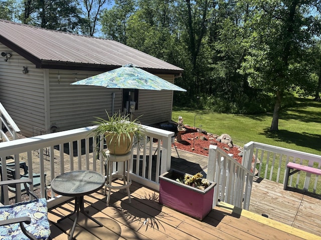 77165 Stepan Rd, Kettle River Twp, MN 55795 - deck featuring a lawn