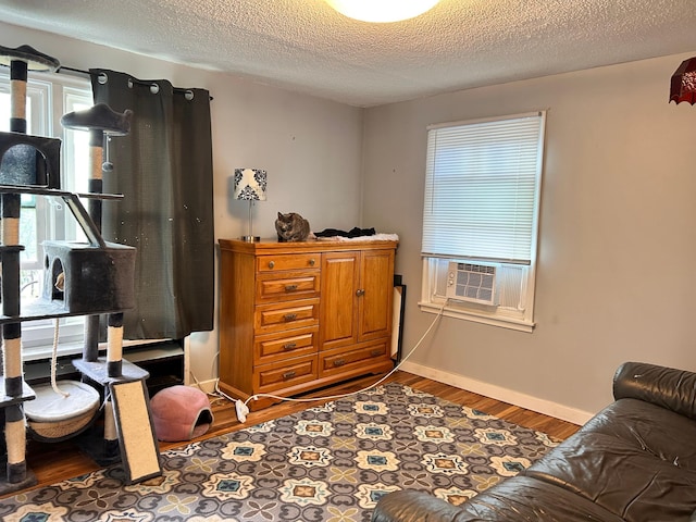3821 Foss Rd, Saint Anthony, MN 55421 - home office featuring wood finished floors, healthy amount of natural light, and a textured ceiling