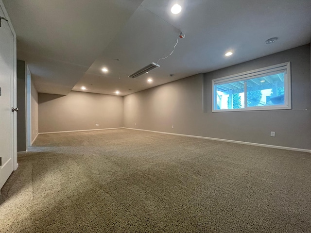 5437 154th St W, Apple Valley, MN 55124 - below grade area featuring carpet floors and recessed lighting