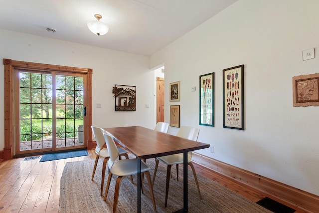 33245 Teal Ave, Shafer Twp, MN 55074 - dining space featuring wood-type flooring and baseboards