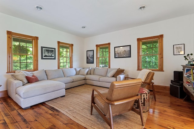 33245 Teal Ave, Shafer Twp, MN 55074 - living room featuring light wood-style floors and baseboards