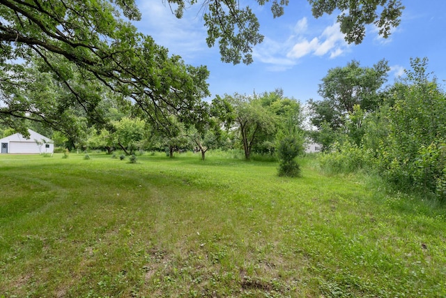 33245 Teal Ave, Shafer Twp, MN 55074 - view of yard featuring a detached garage