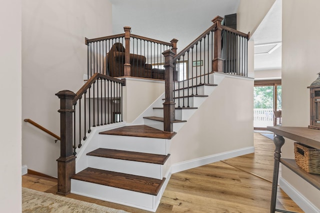 12816 95th Ave N, Maple Grove, MN 55369 - stairs with wood finished floors and baseboards