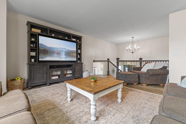 12816 95th Ave N, Maple Grove, MN 55369 - living room featuring a chandelier and wood finished floors