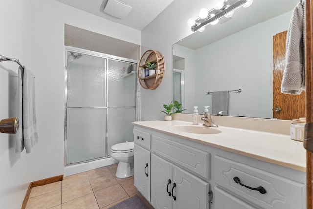 12816 95th Ave N, Maple Grove, MN 55369 - bathroom featuring vanity, a shower stall, and tile patterned flooring