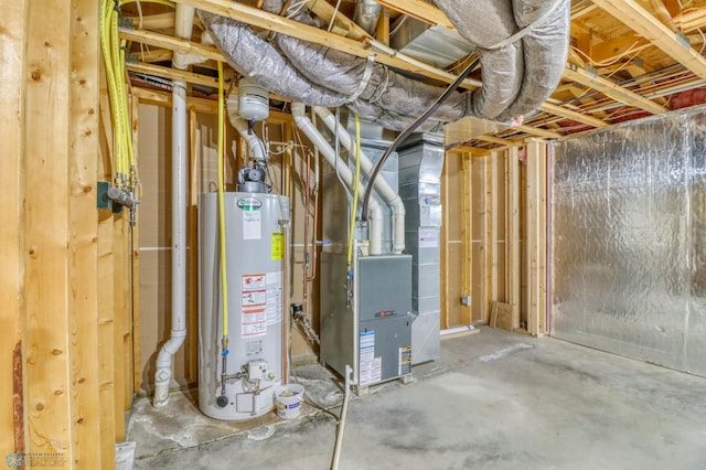 4375 58th St S, Fargo, ND 58104 - unfinished basement featuring water heater and heating unit