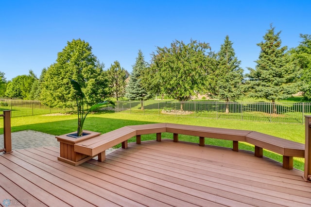 4375 58th St S, Fargo, ND 58104 - wooden terrace featuring a fenced backyard