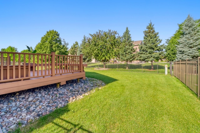 4375 58th St S, Fargo, ND 58104 - fenced backyard featuring a deck