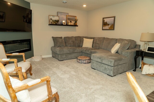 8704 Park Ave, Otsego, MN 55330 - carpeted living area featuring recessed lighting and baseboards
