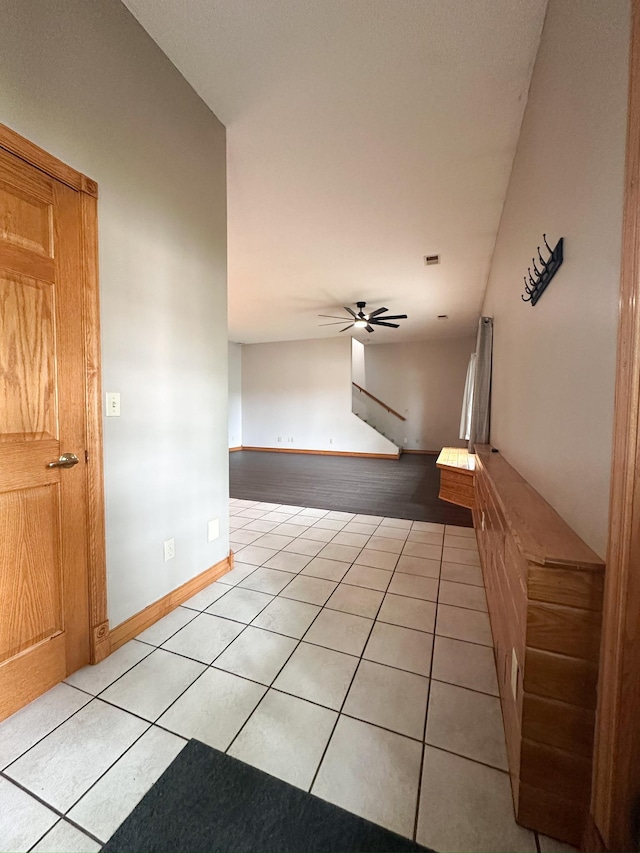 405 Fir Ave, Frazee, MN 56544 - corridor with light tile patterned floors and baseboards