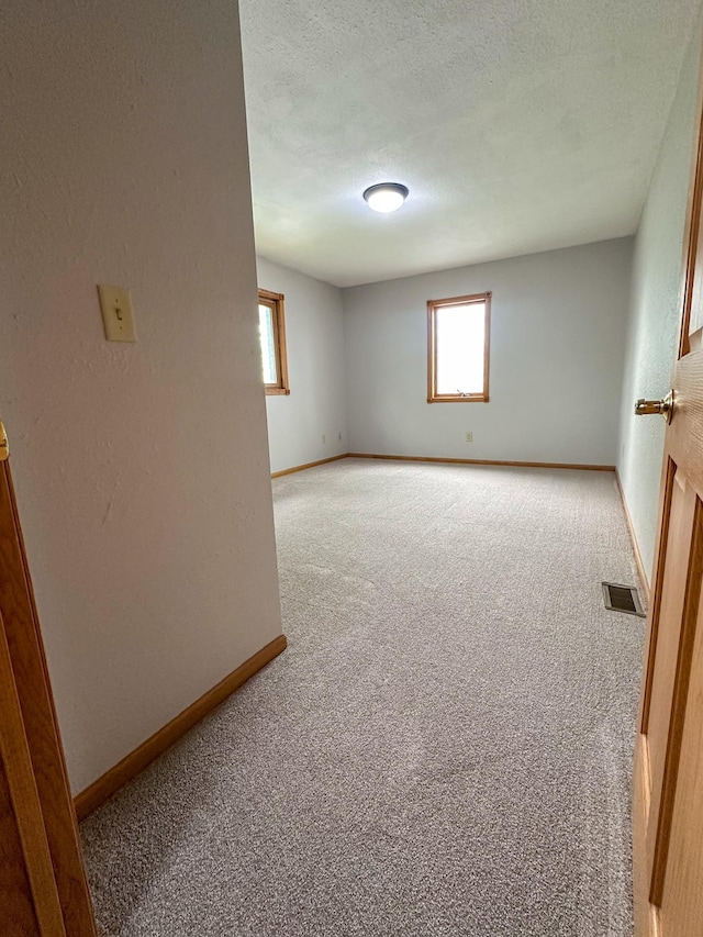 405 Fir Ave, Frazee, MN 56544 - empty room featuring light carpet, healthy amount of natural light, and a textured ceiling