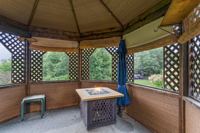 26943 140th St NW, Zimmerman, MN 55398 - view of patio / terrace with a fire pit and a gazebo