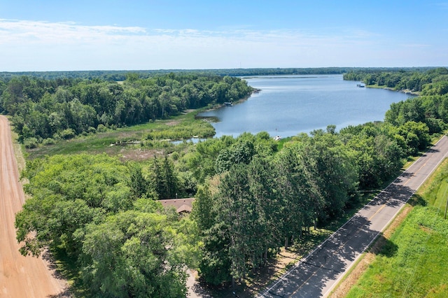 32873 Flanders St NE, Cambridge, MN 55008 - bird's eye view of a large body of water and a heavily wooded area