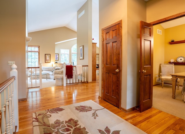 8980 160th Ln NW, Ramsey, MN 55303 - foyer featuring wood finished floors and vaulted ceiling