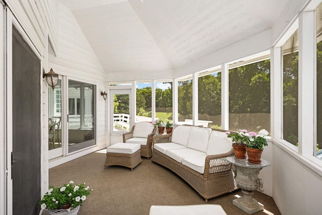 2255 French Creek Cir, Orono, MN 55391 - sunroom / solarium featuring lofted ceiling
