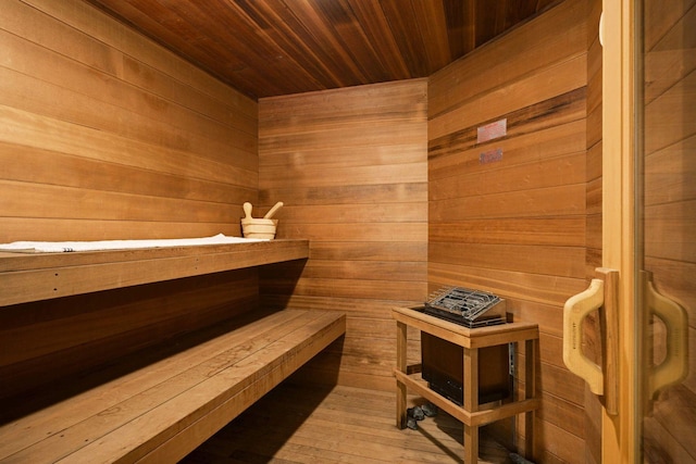 2255 French Creek Cir, Orono, MN 55391 - relaxing sauna / steam room with wood ceiling and wood walls