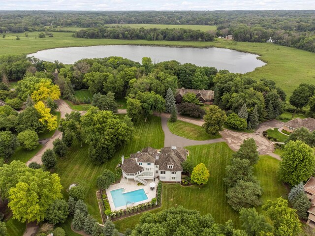 2255 French Creek Cir, Orono, MN 55391 - drone / aerial view of a large body of water and a pool area