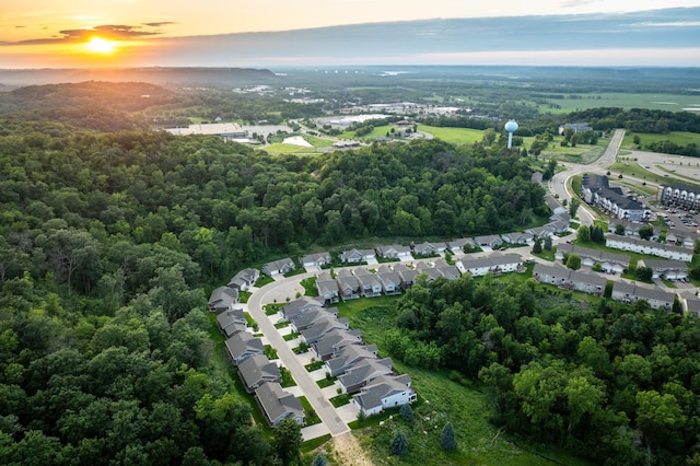1180 Hewitt Blvd, Red Wing, MN 55066 - aerial overview of property's location featuring a heavily wooded area